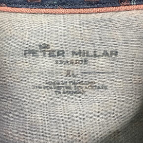 Peter Millar Seaside PGA National Resort Polo Shirt Men’s XL Blue Beach Print - Picture 7 of 8